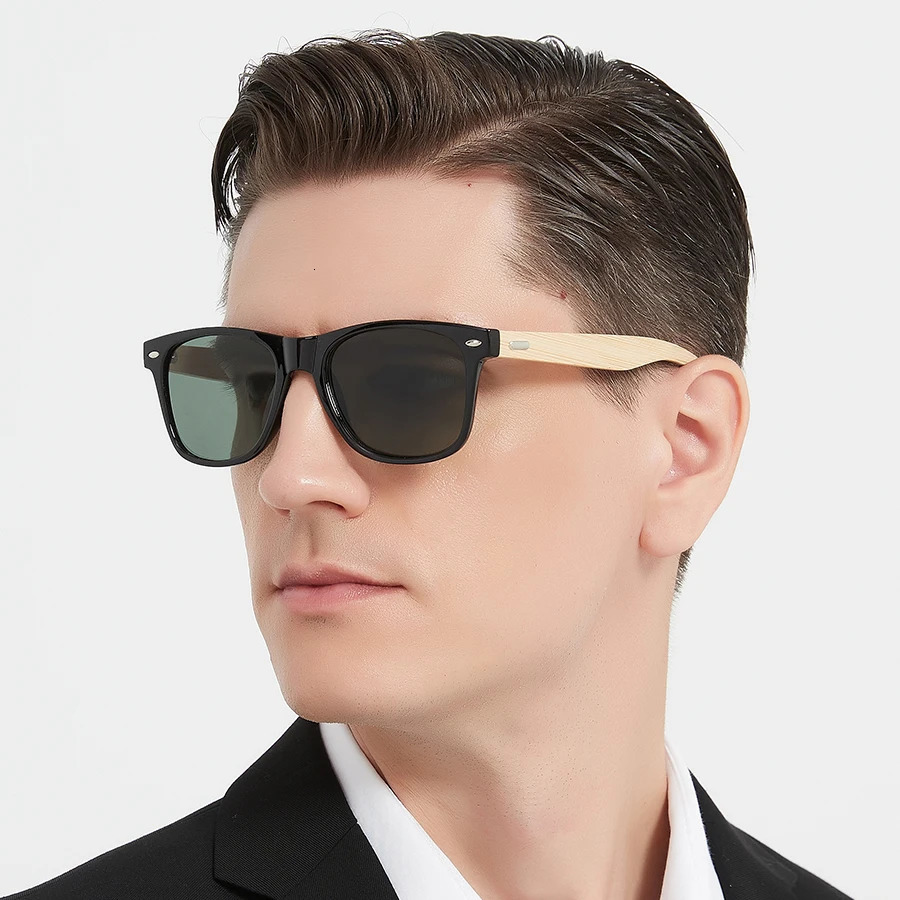 4 PCS Fashion Bamboo Wood Vintage Square Sunglasses Wooden Men Women er Sun Glasses Driving Fishing UV400 250320