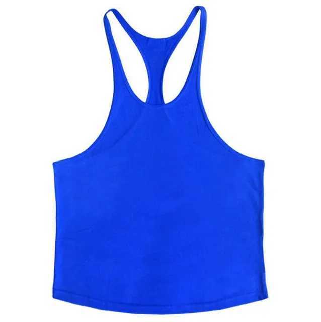 Mens fitness vest fitness sleeveless shirt 2024 new mens cotton clothing fashionable single vest underwear HombreXJ250319