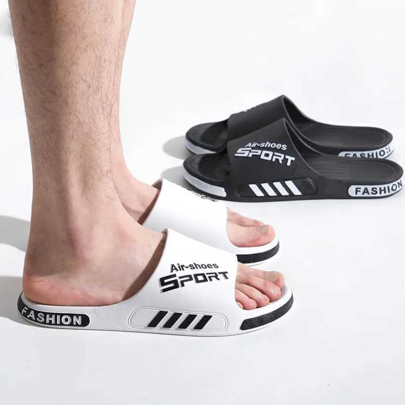 2024 Summer Mens Beach Slide Cartoon Bear Flip Cover Warm Bottom Indoor Bathroom Non slip Shoes Couple Sandals Y250320
