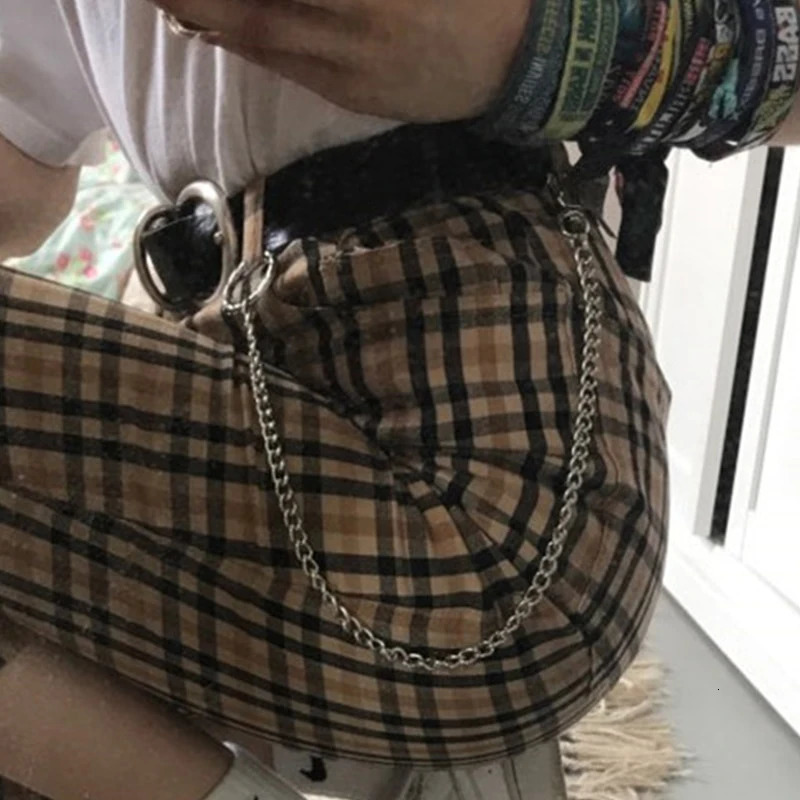 123 Layer Long Metal Belt Chain Rock Punk Hook Trousers Pant Waist Link Metal Wallet Chain Keychain Ring Clip Keyring HipHop 250320
