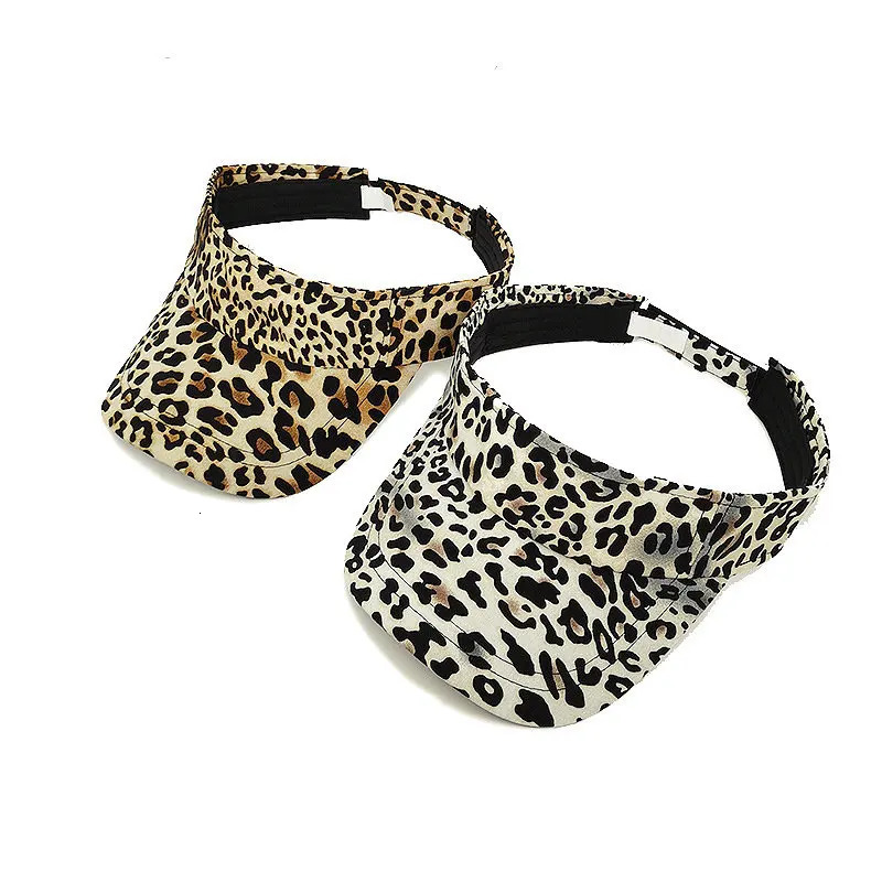 Summer Cotton Leopard Print Visors Baseball Cap Adjustable Sun Protection Cap For Men and Women 13 250320