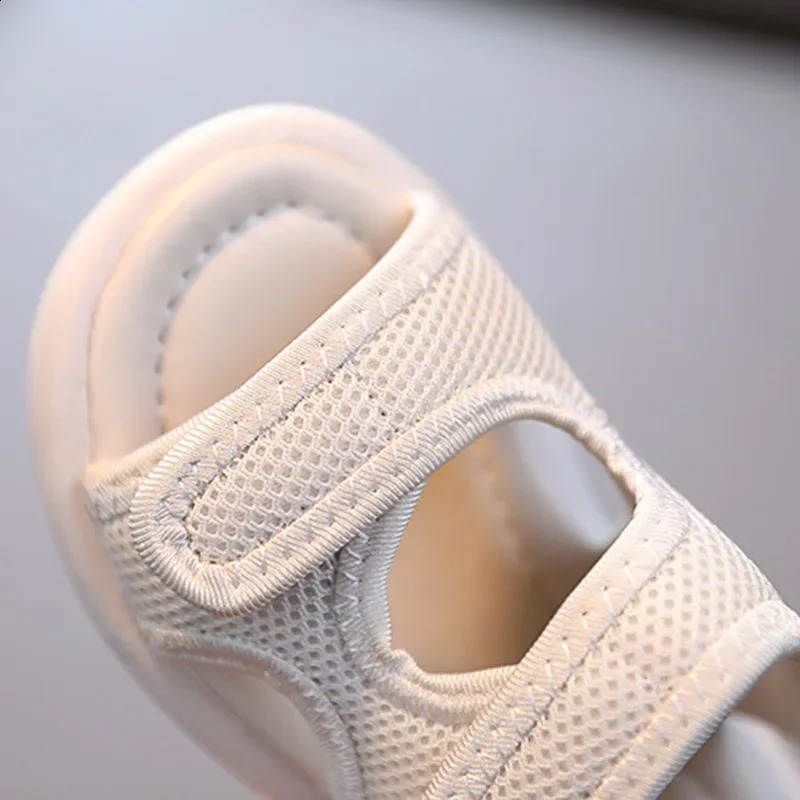 Childrens Shoes Boy Fashion Breathable Baby Sandals Summer White Cool Slippers 250304
