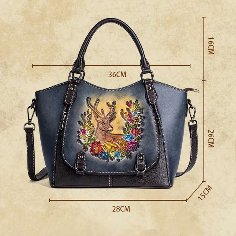 MOTAORA Vintage Genuine Leather Tote Bag For Women Large Capacity Handmade Cowhide Purse With Adjustable Strap