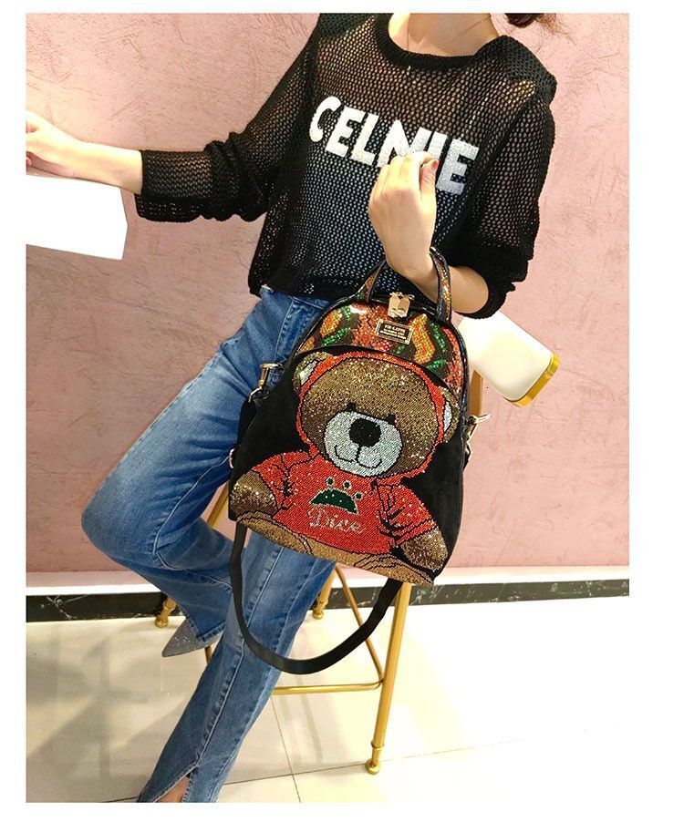 Autumn/Winter New Water High Quality Western Style Backpack Large Capacity Lightweight And Versatile Hot Diamond Single Shoulder Crossbody Bag