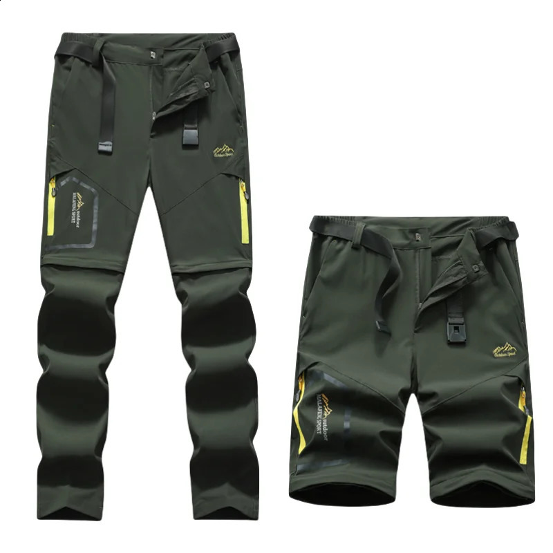 UETEEY Men Women Spring Hiking Pants Camping Trekking Trousers Quick Dry Breathable Outdoor Detachable Two Sections Couple 250319