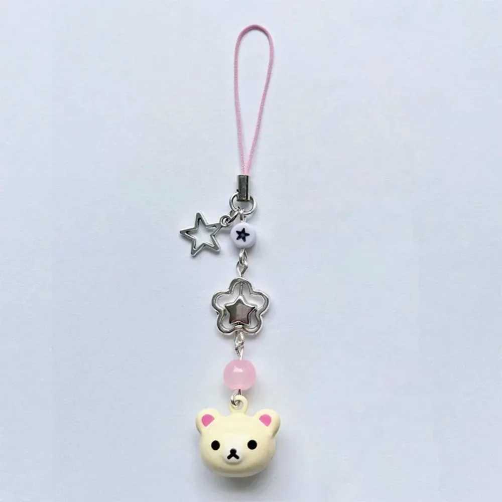 Cute bear pendant matching mobile charm keychain Y2k handmade keychain accessories jewelry gifts for new girlsXJ250319