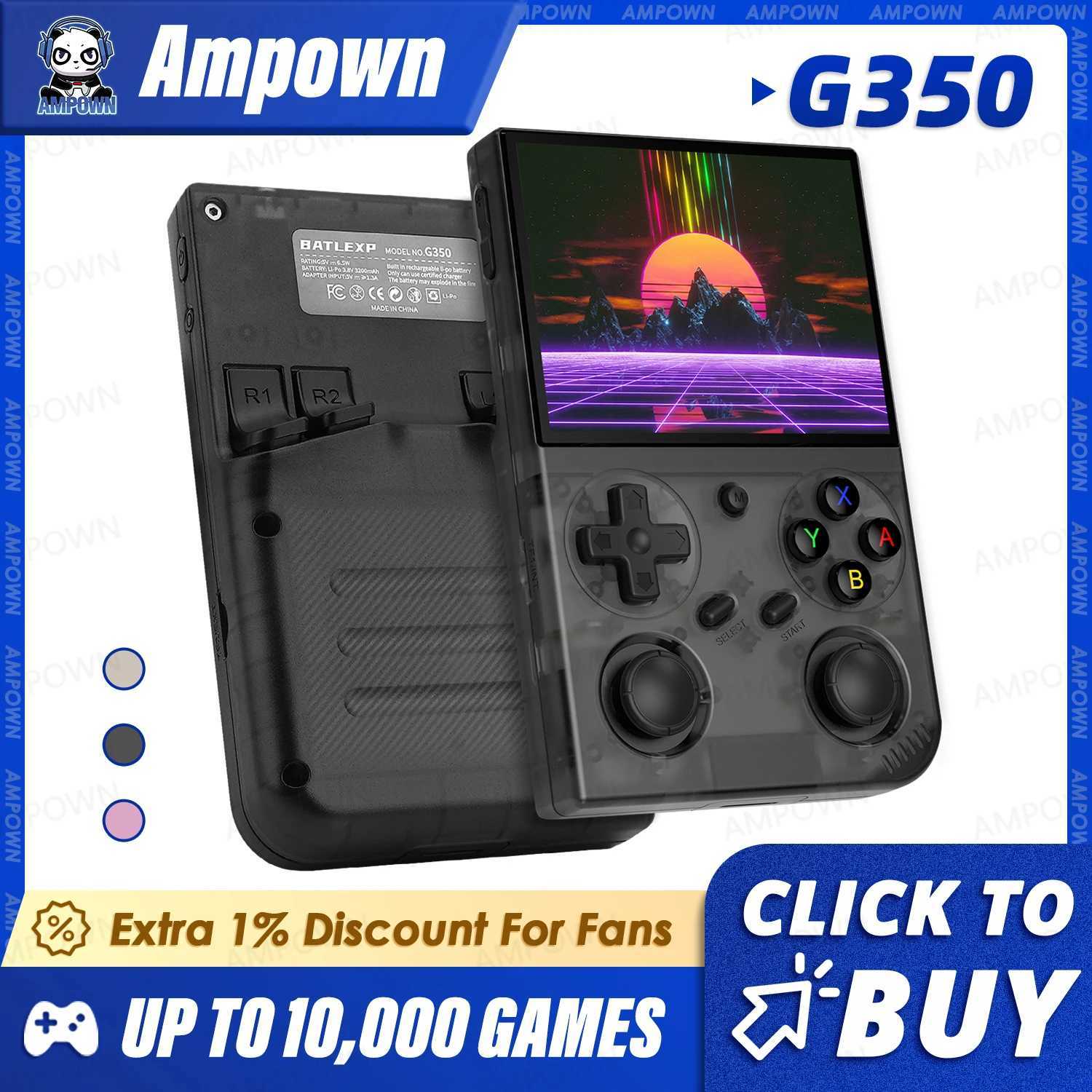 BATLEXP G350 Handheld Game Console 3.5 IPS Sn Linux System Dual Joystick Vibration Motor Retro Portable Video Console Gift Z250321
