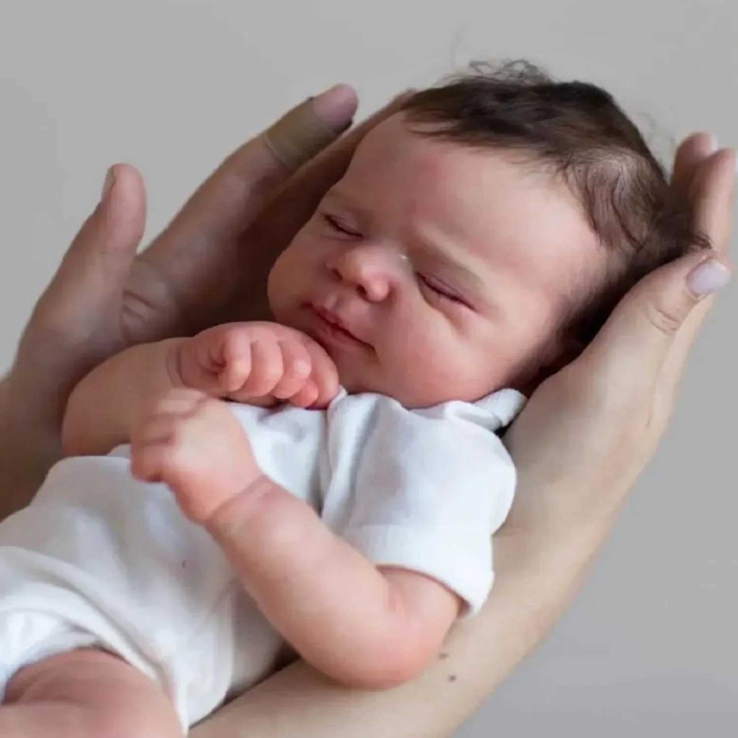 BZDOLL Realistic 48cm Soft Silicone Sleep Regeneration Baby Doll 3D Painted Skin Live 19 inch Newborn Baby Cute Birthday Gift W250320