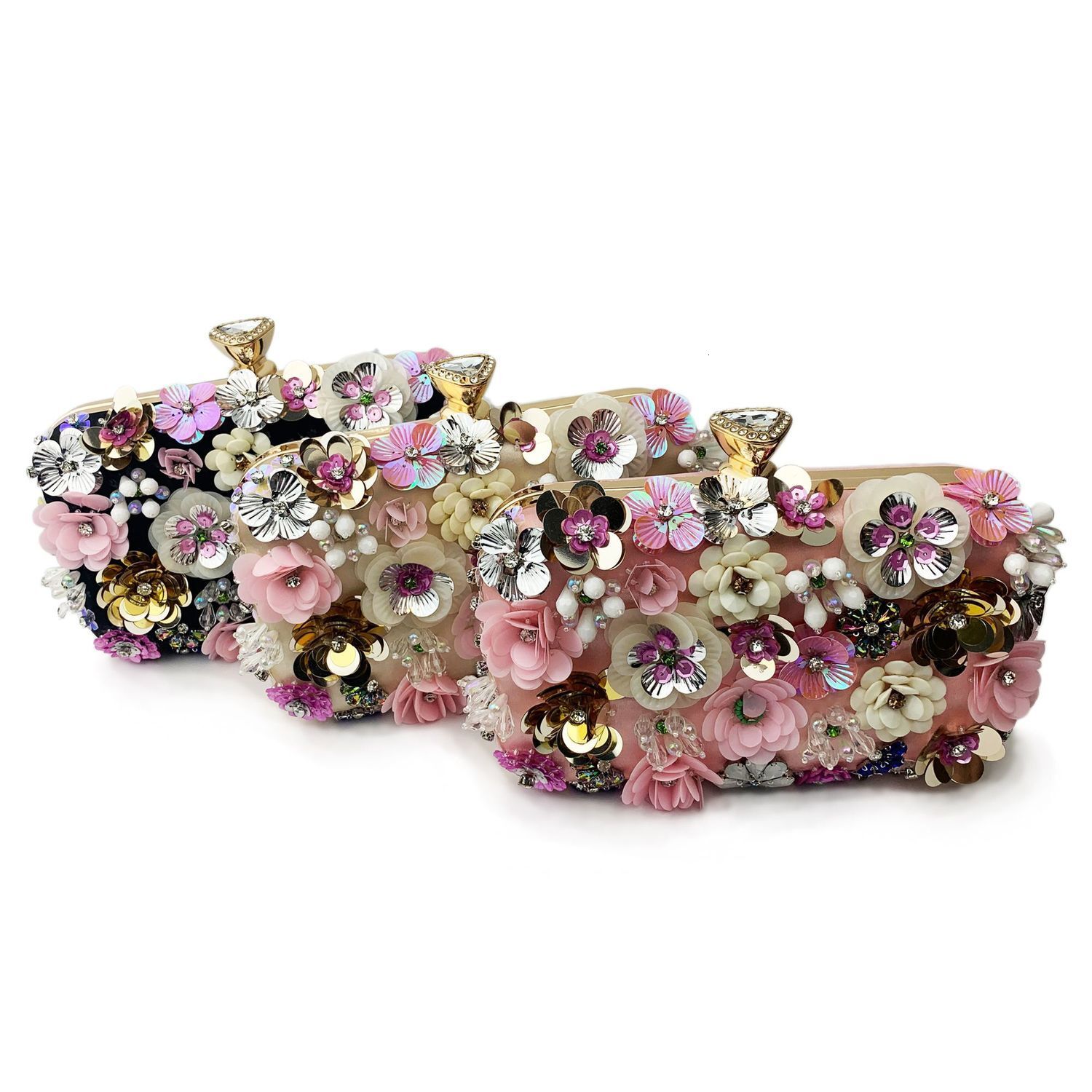 handmade 3d flower banquet annual meeting versatile handheld single cross shoulder womens bag