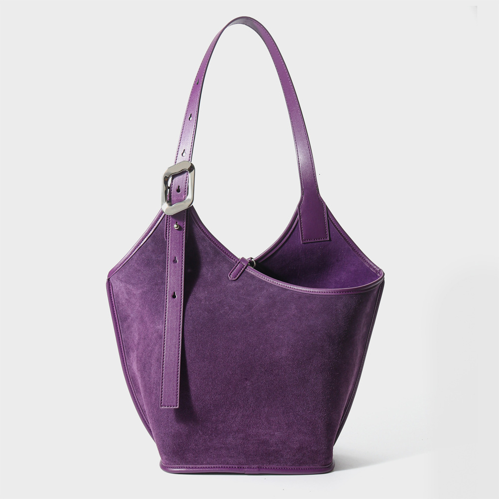 Bag Korean Lazy Style Niche Genuine Leather Women S Large Capacity Fashionable Shoulder Versatile Bucket Tote Bag Shoulder Bags