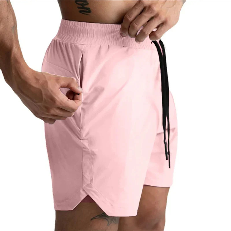 2024 Summer Gym Jogging Shorts Mens Sports Fitness Fast Drying Breathable Running 250312