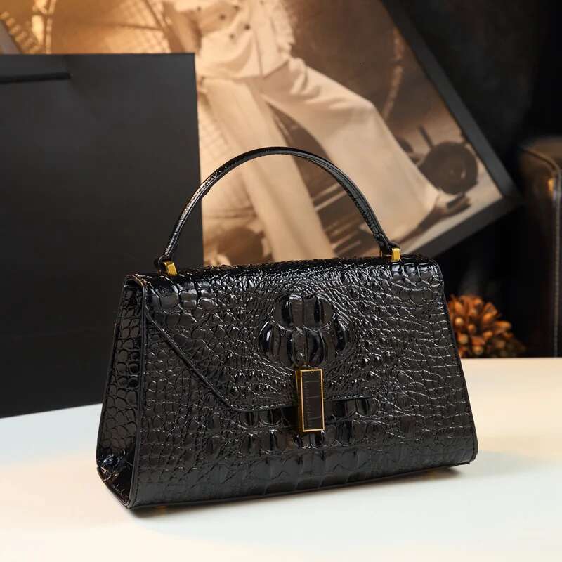 Fashion Crocodile Pattern Women Handbags Lady Shoulder Messenger Bag Genuine Leather Portable Small Shell Bags