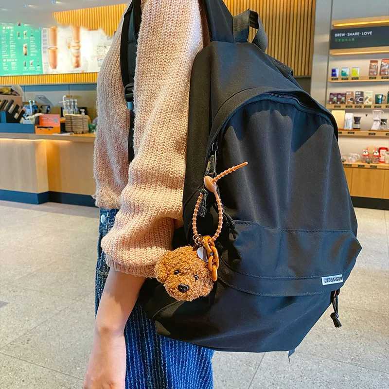 New plush teddy dog pendant keychain suitable for women girls car keychains pocket charm DIY accessories couple giftsXJ250319