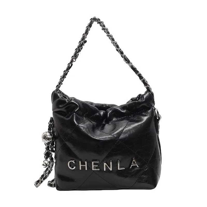 Top Quality Brand High Quality New Style Free Delivery Designer Bag Large Bucket Handbags Women - Waterproof PU Leather Crossbody Shoulder Chain Bag F