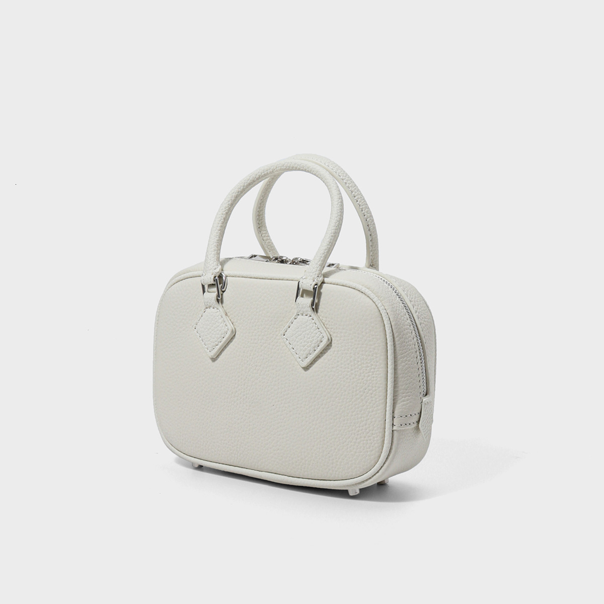 Bowling Pillow Versatile For Commuting Vintage Feather Single Shoulder Crossbody Small Square Bag Hand Held Leather Women S Bag Shoulder Bags