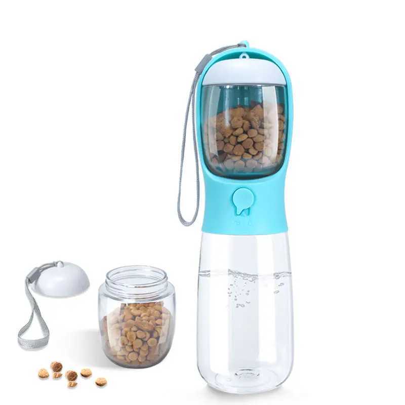 Dog Water Food Bottle Portable Travel Pet Drinker Dog Bowl Food Cat Fountain Outdoor Walking Drinking Bottle Dogs Feeder Y250319