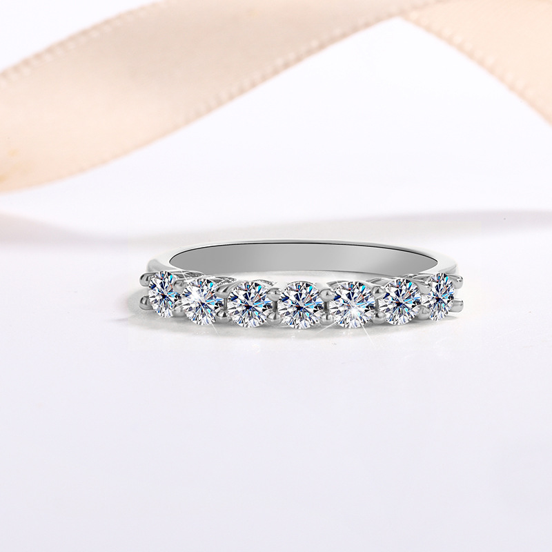 pass dia tester VVS1 D color 1CT moissanite for women sterling sier ring wedding rings designer jewelry woman gift with box