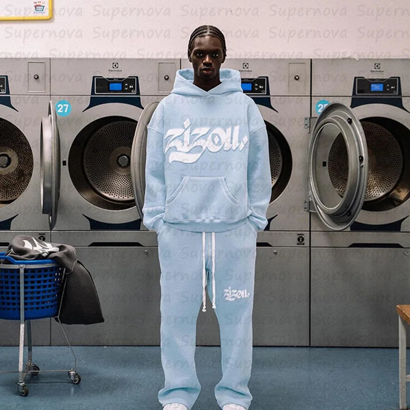 2024 Hoodie Letter Printing Gothic Punk Street Mens Sportswear with Extended Sleeves Super Large Zipper Y2K 250320Z