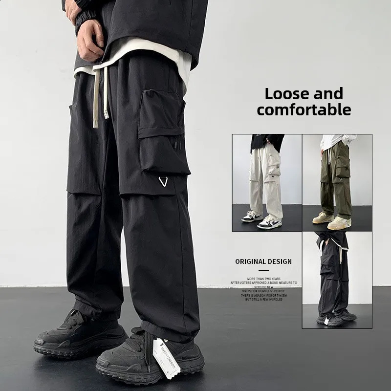 Sports pants for men Spring and Autumn freight fitness center largesized sports clothes loose fit 250317