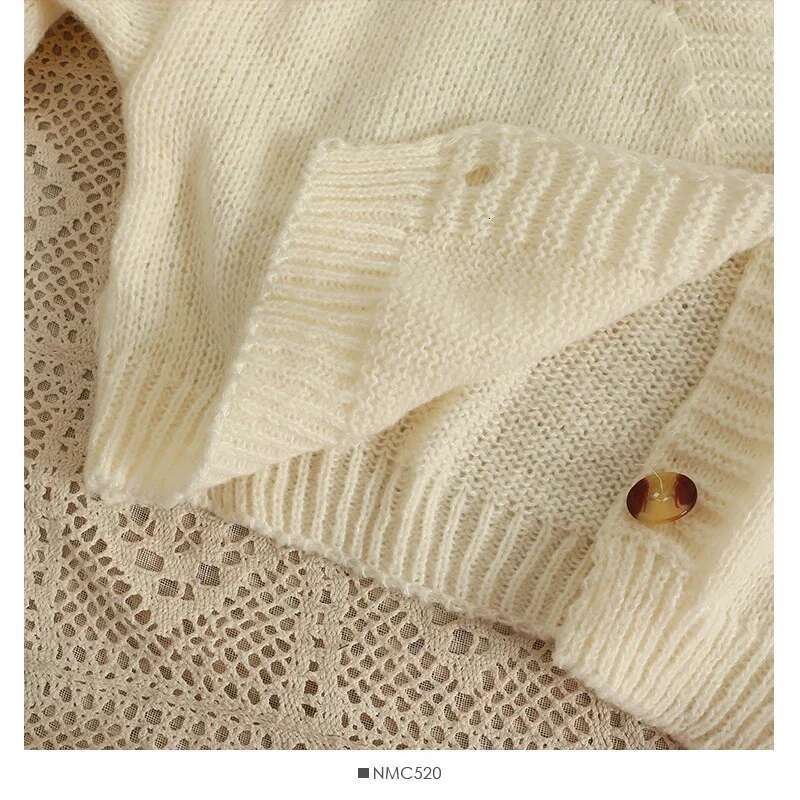 dongdumaoyi 2024 New Autumn Colourful Applique Flower Cardigan for Women Cute Long V neck Knit Crop Sweater Girl Soft Knitwear