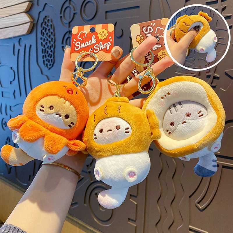 Cat Doll Keychain Plush Keychain Car Keychain Bag Pendant Cartoon Cat Earphone Pendant Bag Pendant AccessoriesXJ250319