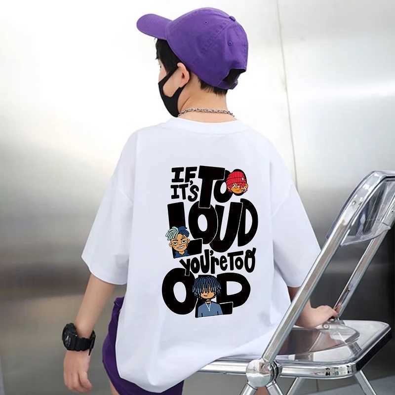2024 Spring Summer Kids Clothes Streetwear Fashion Cartoon Print T Shirt 100%Cotton Tops Tees Children Short Sleeve Boys ClothesT250320