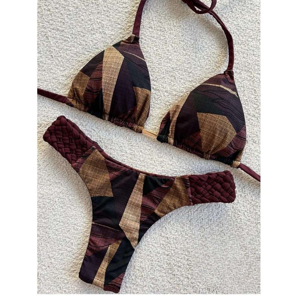 RUOTONSEPT Printed Liquor Mini String High Cut Bikini Woman Swimwear Women Swimwears Two-Piece Bikini Set Swimmer Swimwear