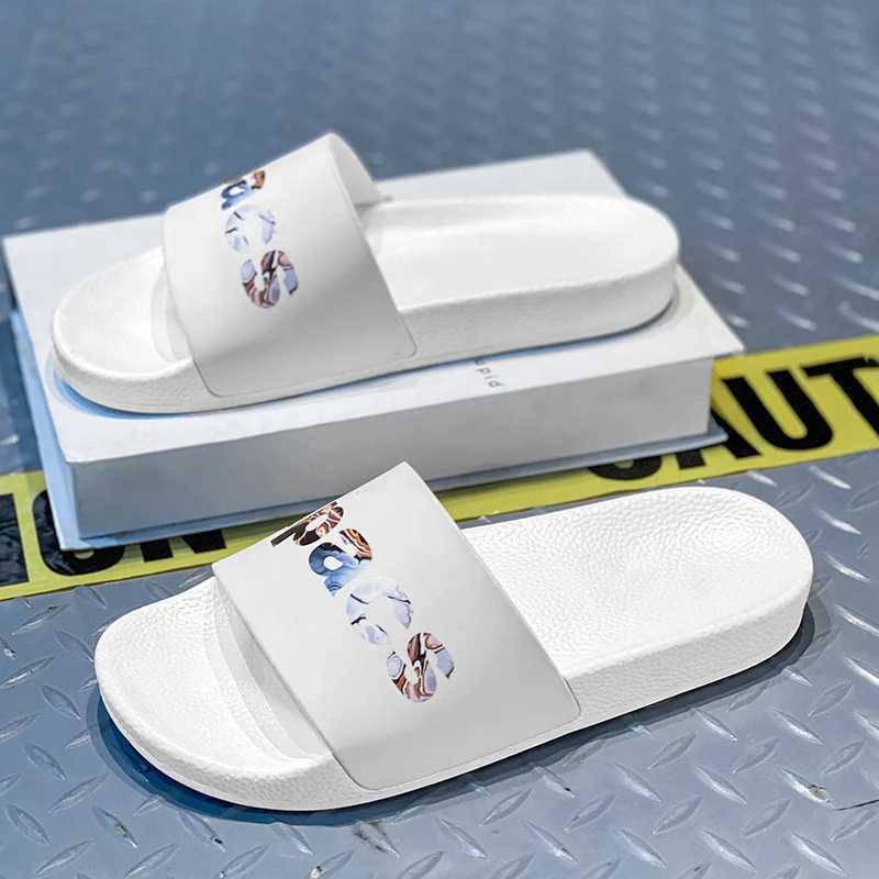 Summer Mens Slide Trend Printing Slide Outdoor Beach Flip Slide M Leisure Indoor He Slide Bathroom Shoes 45 Y250320