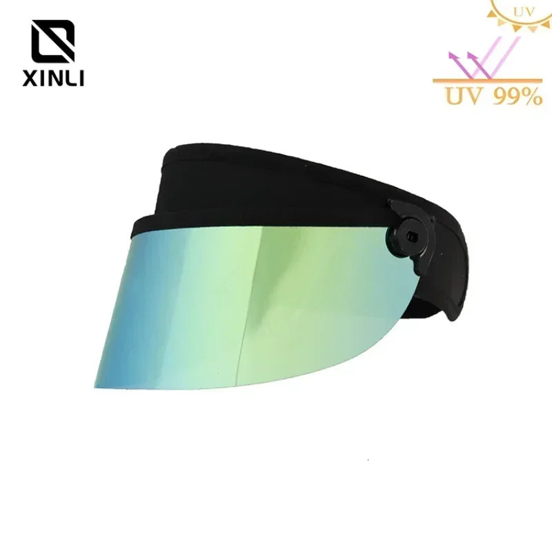 Versatile Sun Visor Cap Short Blue Golf Cap Men UV Sun Cap Protection Outdoor Casual Green Visor Plastic PVC Wide Brim Plastic 250320
