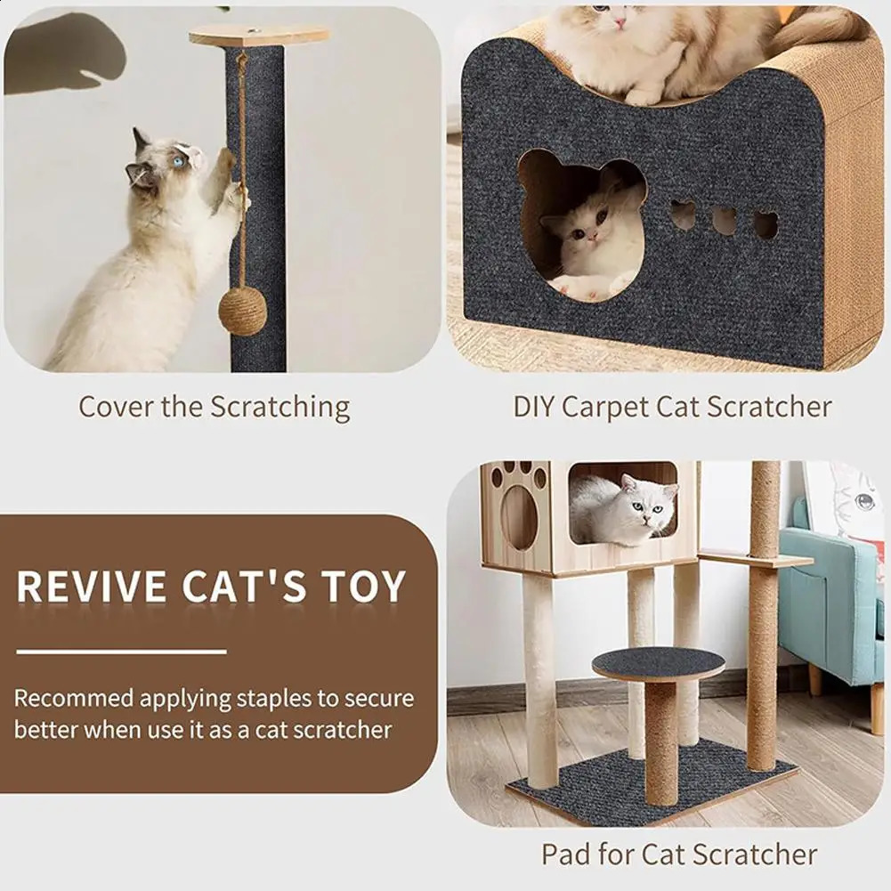 Cat scratch pad selfadhesive climbing decoration resistant sofa furniture protection anti slip fabric carpet K8C6 250312