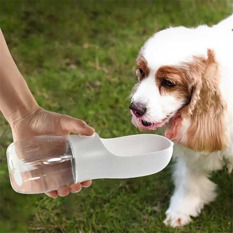 Pet Travel Water Bottle Portable Dog Water Bottle for Small Dog Bowl Outdoor Walking Puppy Cat Beverage Bowl Dog Supplies Y250319