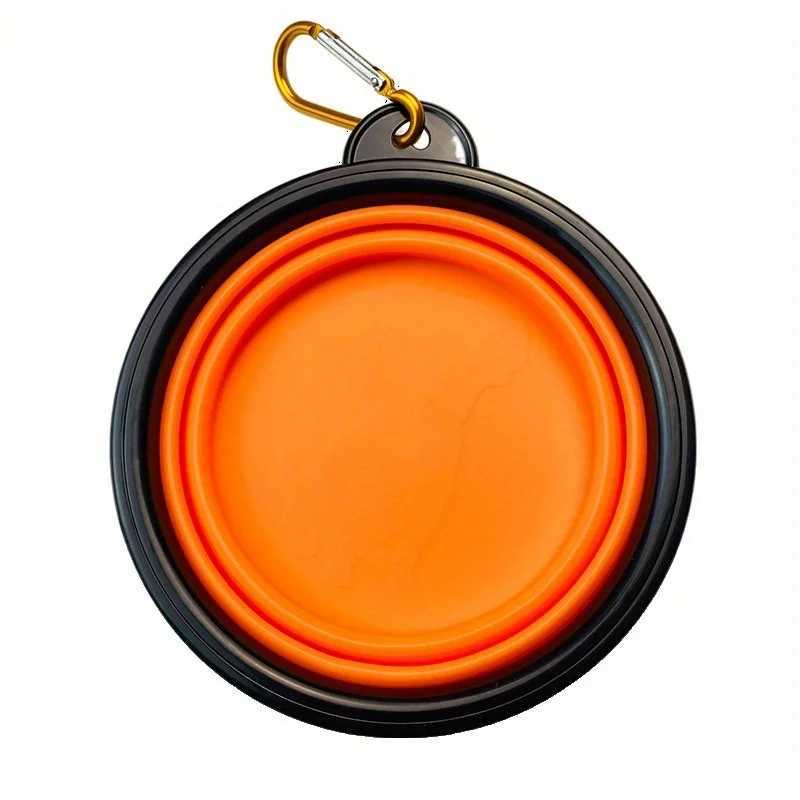 Dog Folding Bowl Portable Dog Travel Bowl Dog Food Water Bowl for Outdoor Walking Silicone Dog Food Water Bowl with Bowl Lip Y250319