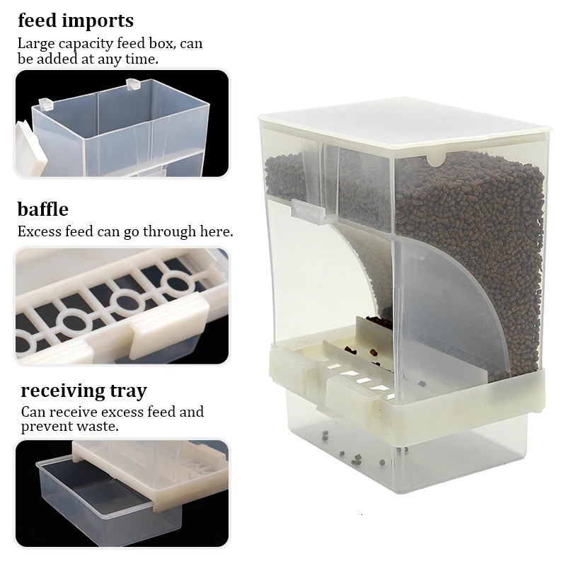 1 pet feeder anti splash food container parrot hanging automatic Bago tiger skin peony 250320