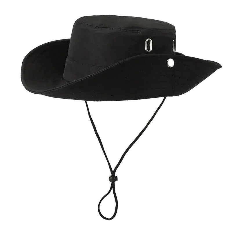 Spring And Summer Hat Mens Outdoor Mountaineering Sunshade Fisherman Hat Summer Large Brim Breathable Sunscreen Fishing Hat 250320