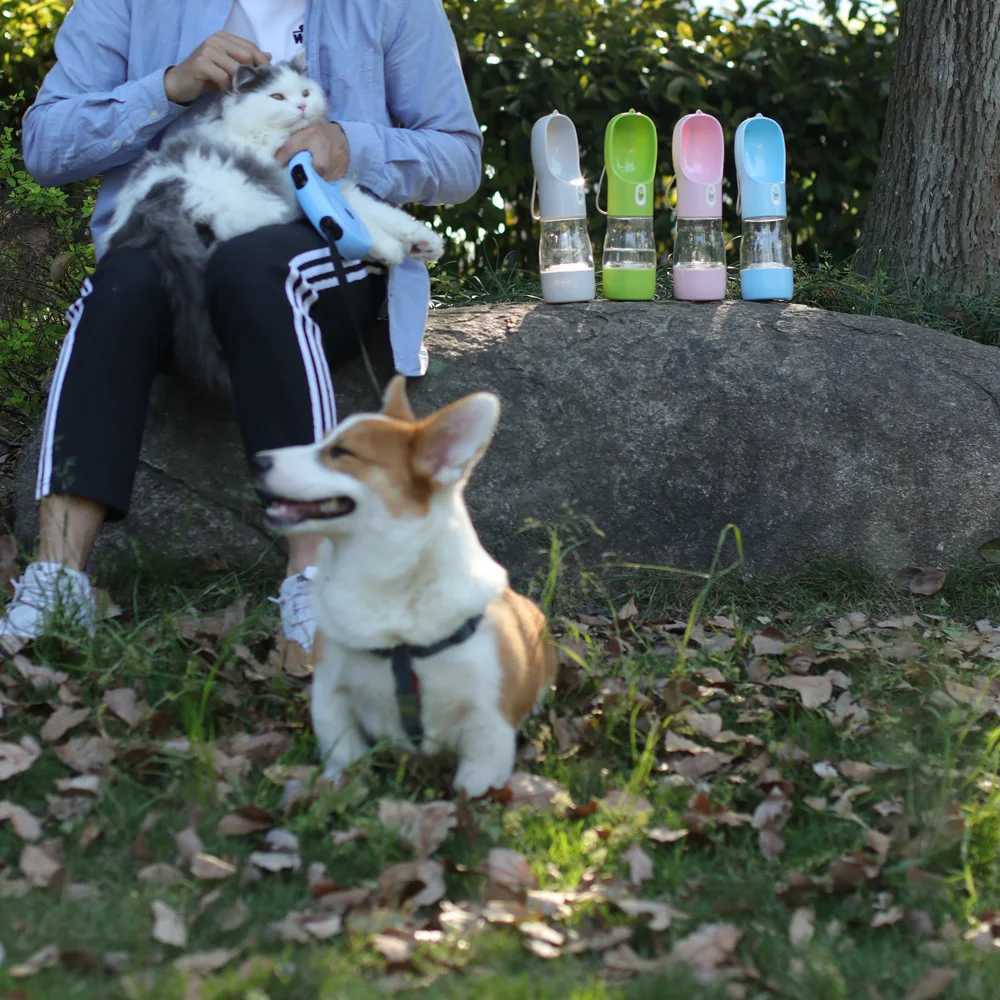 Portable pet dog water bottle suitable for small and medium-sized dogs cats hiking puppies leak proof drinking bowls French Bulldogs Teddy products Y2