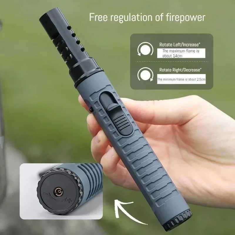 Outdoor Ignition Torch Lighter Camping Survival Igniter Butane Windproof Lighter Cigarette Cigar Accessories Mens GiftC250319