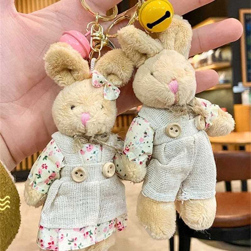 Cartoon keychain plush teddy bear doll backpack pendant plush bear stuffed animal soft keychain wallet backpack handbagXJ250319