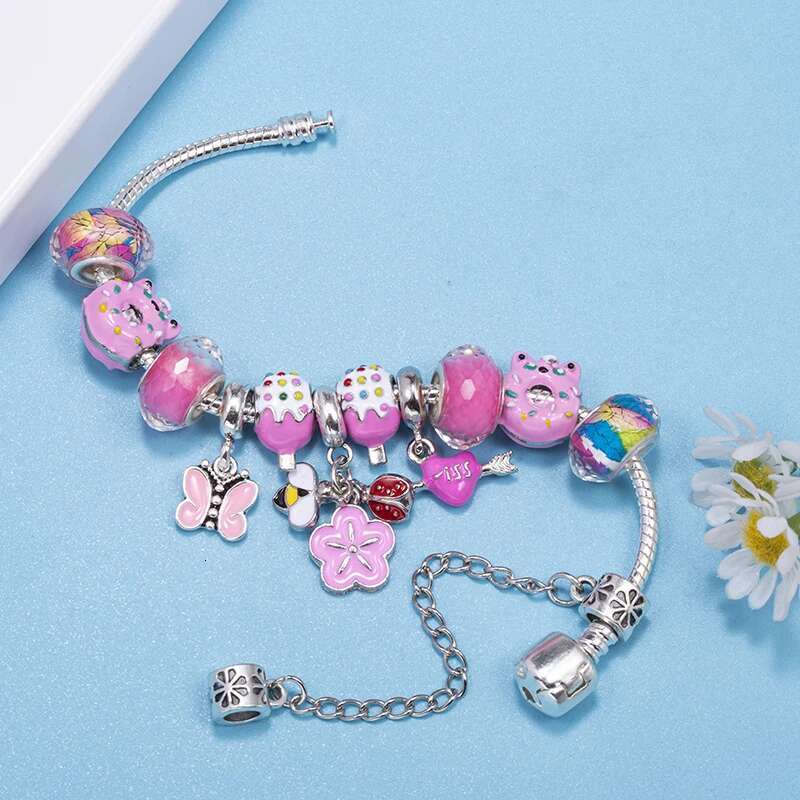 Bees Butterfly Pendant Charm Bracelets Fits DIY Brand Bracelet Bangles For Women Men Kids Bijoux Pulseras Jewelry Gift