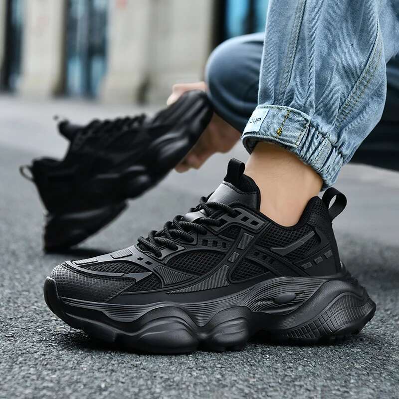 2025 new men's running shoes platform, walking skateboard, high-quality street designer, fashionable sports shoes for men