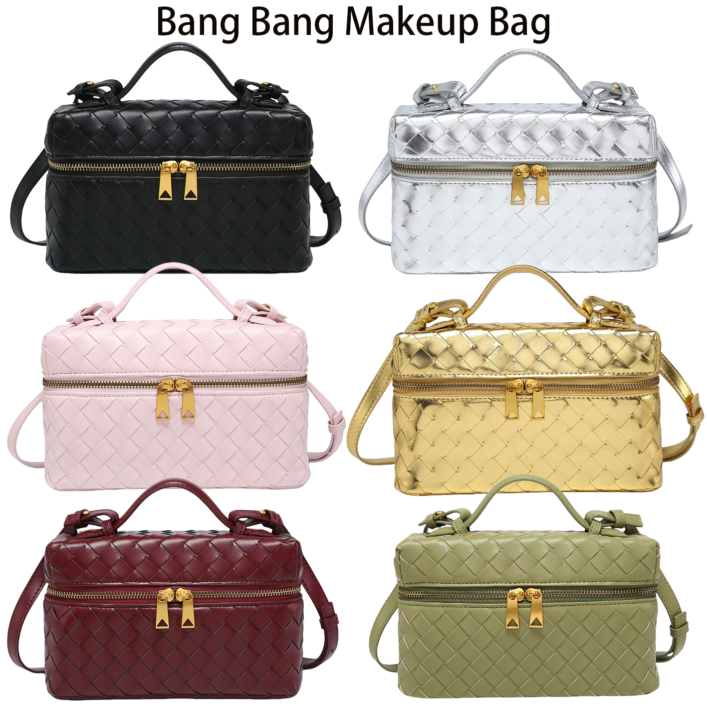 High quality designer bag tote Luxury Shoulder woven Bang Bang Make up Bag womens mens leather Clutch crossbody bags fashion handbags cosmetic pochette Evening bags