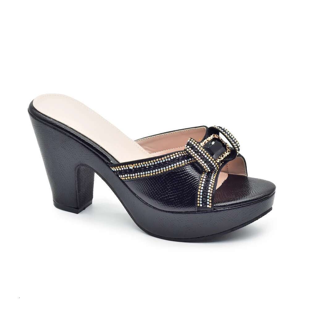 Wedge Heels New Nigerian Wedding Decorated With Rhie Ery Plus Size Women Shoes High Heels Sexy Ladies