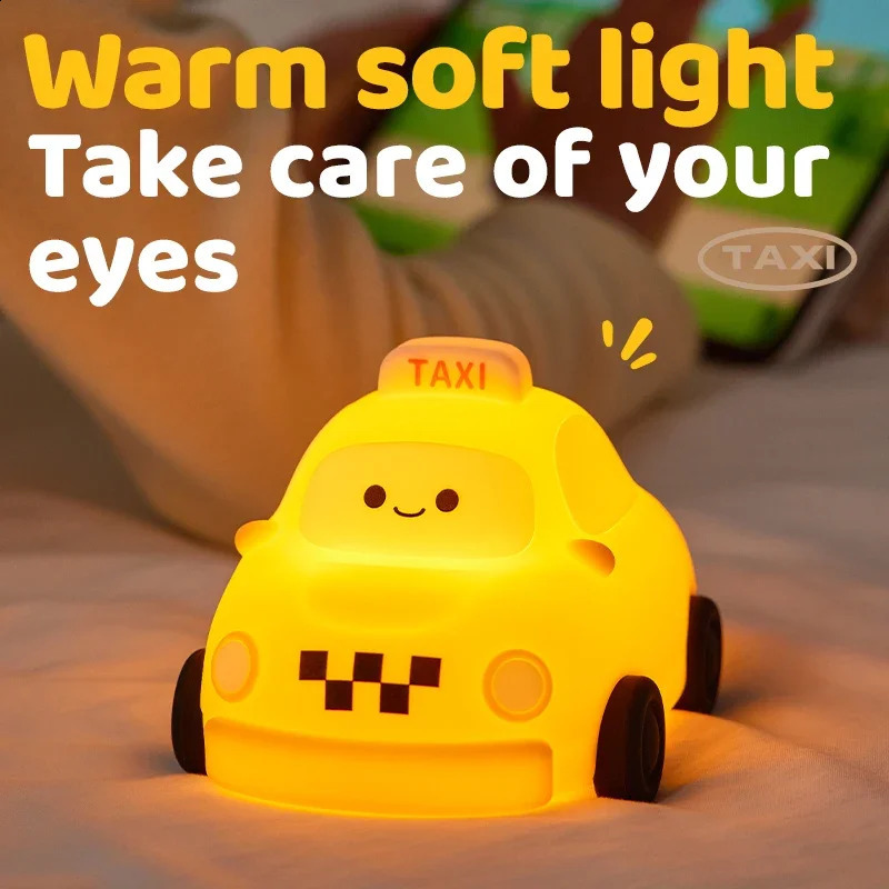 Soft Silicone Night Light - USB Rechargeable Touch Control 3-Level Dimmable Bedside Lamp for Nursery Kids Babies Gift Decor 250319
