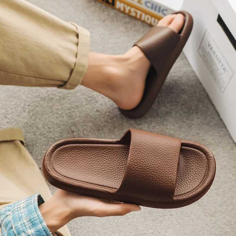 High quality simple slippers mens and study rooms his N-Slip soft Bott Bathro slippers his Wind Det couple drag Y250320