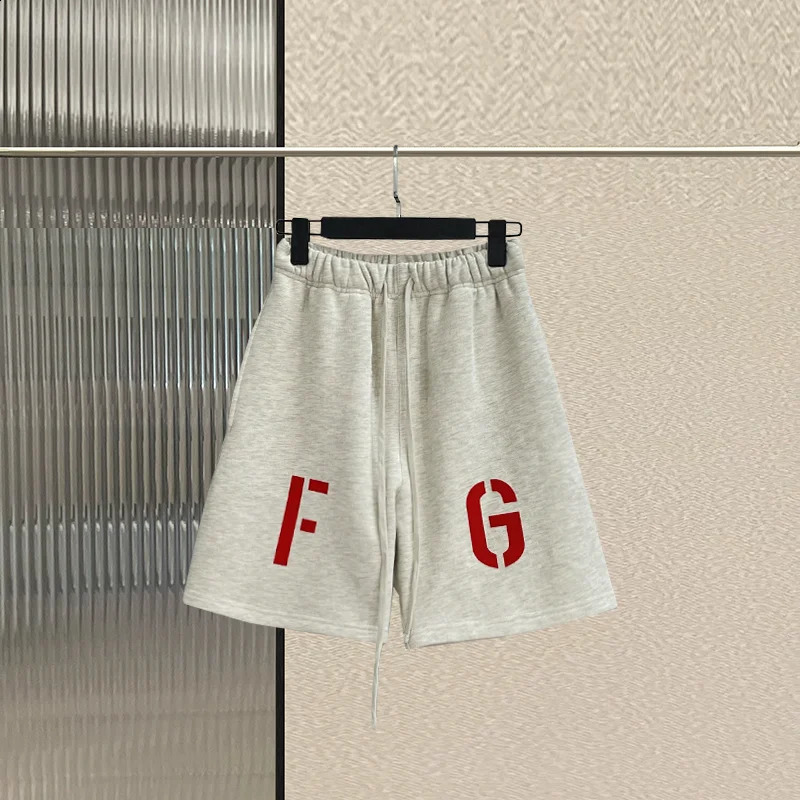 Summer fashion FG letter printed pattern mens shorts five point and womens OW couple beach sports pants 250312