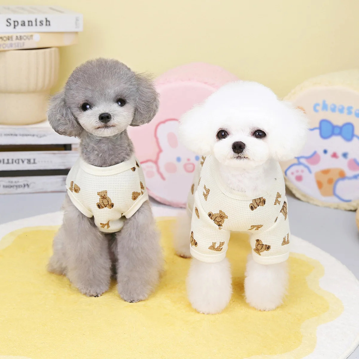 Pet dog jumpsuit bear vest spring and summer clothing suitable for teddy French bulldogs comfortable breathable customized small dogs 250318