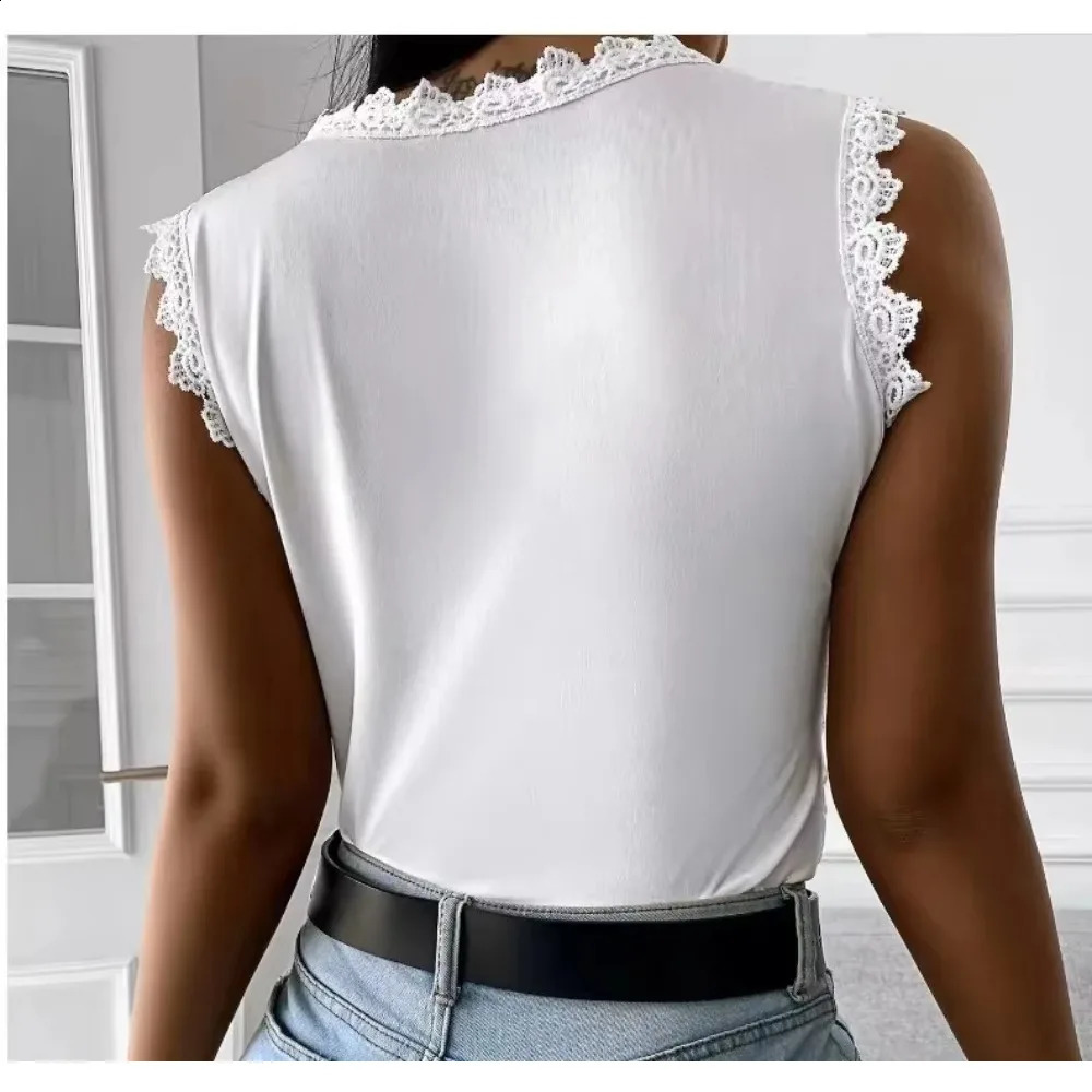 Summer Shirts for Women Clothing Tshirt Y2k Tops Vintage Lace Elegant Fashion Clothes Streetwear Casual Autumn Tshirts Spring 250311