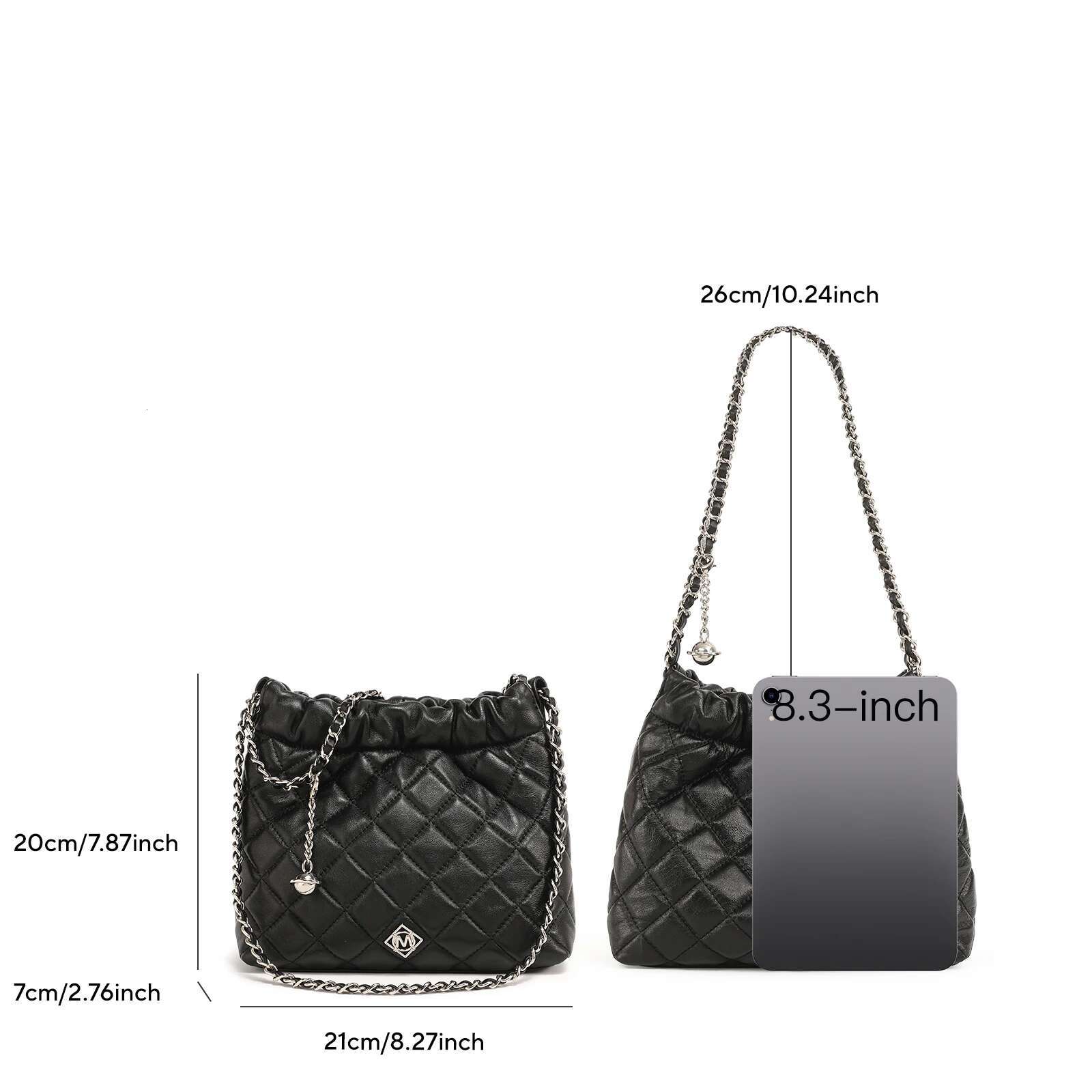 ITAMOOD Genuine Leather Hobo For Women One Shoulder Crossbody Chain Bag With Designer Fashion Valentine's Day Gift