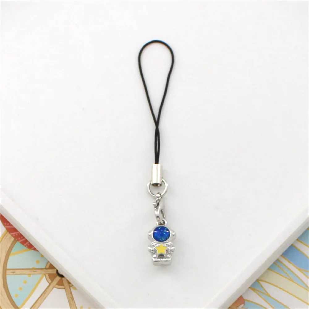 New Design 1 Piece Fashion Stars Moon Astronaut Mobile Phone Charms Cute Keychain Lanyard for Keys Smartphone StrapXJ250319