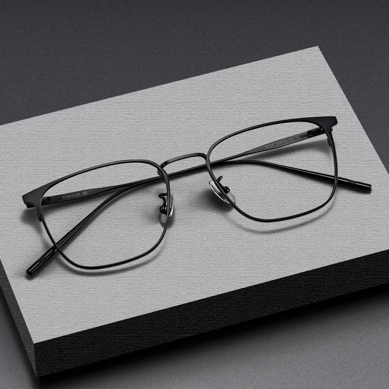 FIRADA Fashion Comfortable Square Eyeglasses Vintage Pure Eyewear Optical Prescription Glasses Frame For Men 30020-C 250228