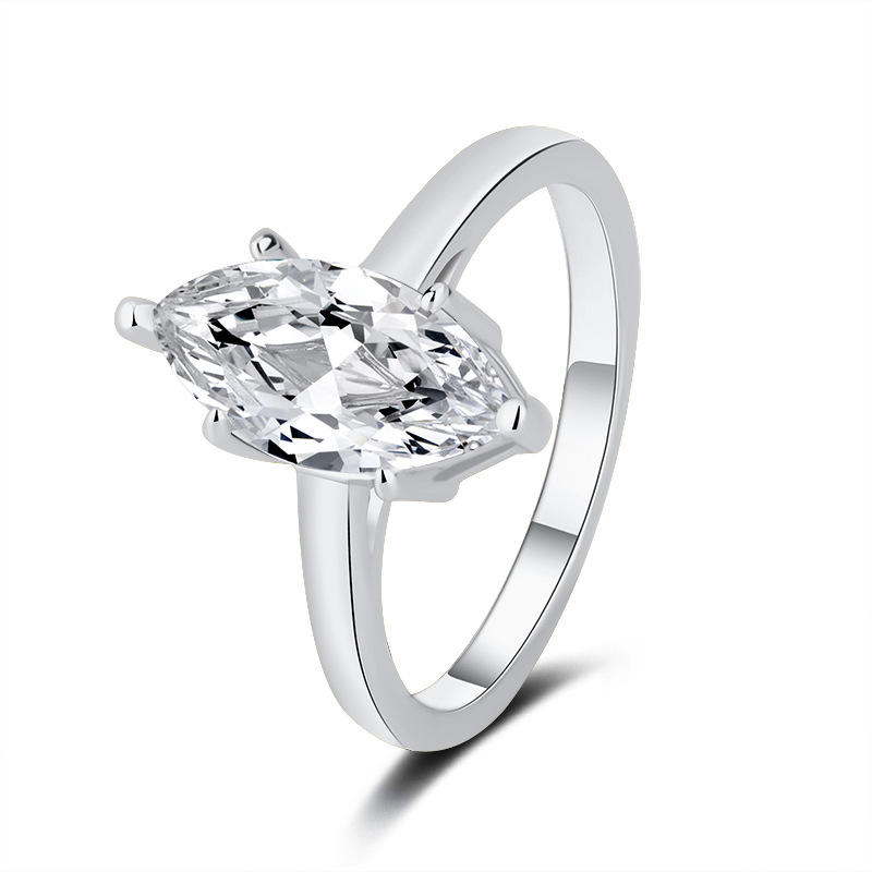 pass dia tester VVS1 D color 1CT moissanite for women sterling sier ring wedding rings designer jewelry woman gift with box